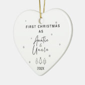 Eerste Kerstmis als tante en oom Foto Keramisch Ornament (Links)