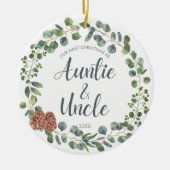 Eerste Kerstmis als tante en oom Keramisch Ornament (Voorkant)
