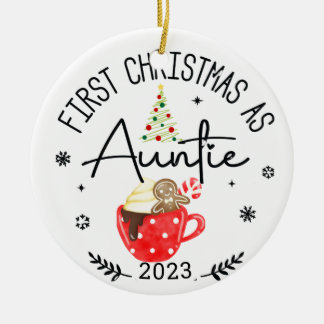 Eerste Kerstmis als tante Foto Keramisch Ornament