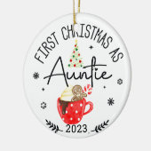 Eerste Kerstmis als tante Foto Keramisch Ornament (Links)