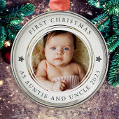 Eerste Kerstmis als tante & oom Foto Metalen Ornament