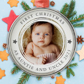 Eerste Kerstmis als tante & oom Foto Metalen Ornament