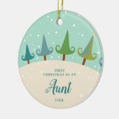 Eerste Kerstmis als tante op persoonlijke titel te Keramisch Ornament (Links)