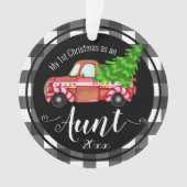 Eerste Kerstmis als tante Red Truck Ornament (voorkant)