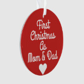 Eerste Kerstmis als vader- en mam-ornament Ornament (voorkant)