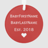 Eerste Kerstmis als vader- en mam-ornament Ornament (achterkant)