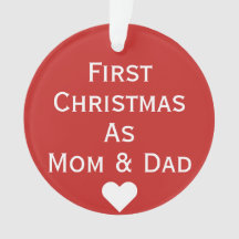 Eerste Kerstmis als vader- en mam-ornament
