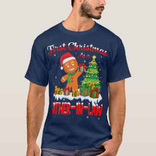 Eerste Kerstmis als vader in Law Gingerbrood XMas T-shirt