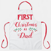 Eerste Kerstmis als vader Schort (Voorkant)