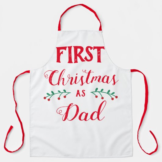 Eerste Kerstmis als vader Schort (Voorkant)