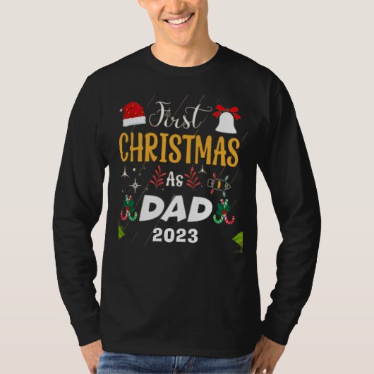 Eerste Kerstmis als vader T-shirt (Voorkant)