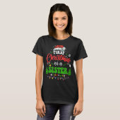 Eerste Kerstmis als zuster Holiday Santa Hat Gr T-shirt (Voorkant volledig)