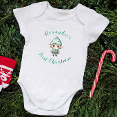 Eerste Kerstmis Baby Boy Elf gepersonaliseerd Romper