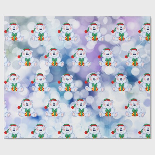 Eerste Kerstmis baby Cadeaupapier (Vlak)