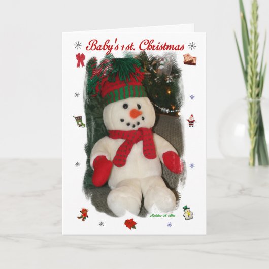 Eerste Kerstmis baby Feestdagen Kaart (Voorkant)