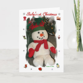 Eerste Kerstmis baby Feestdagen Kaart