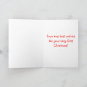 Eerste Kerstmis baby Feestdagen Kaart (Binnen)