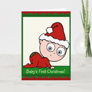 Eerste Kerstmis baby Feestdagen Kaart