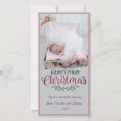 Eerste Kerstmis baby - Foto Feestdagenkaart (Voorkant)