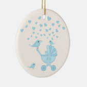 Eerste Kerstmis baby Keramisch Ornament (Rechts)