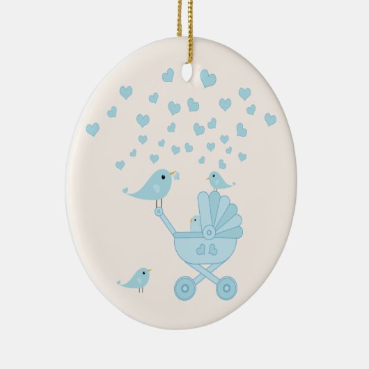 Eerste Kerstmis baby Keramisch Ornament (Rechts)