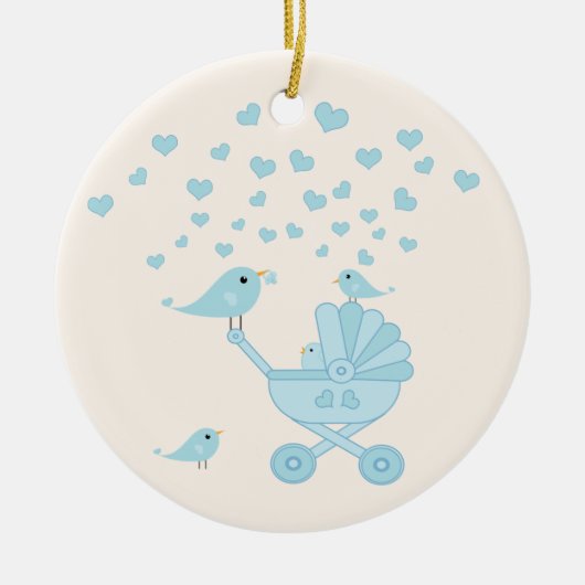 Eerste Kerstmis baby Keramisch Ornament (Voorkant)