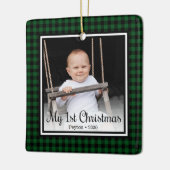 Eerste Kerstmis baby Keramisch Ornament (Links)