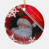 Eerste Kerstmis baby Keramisch Ornament (Voorkant)