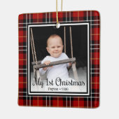 Eerste Kerstmis baby Keramisch Ornament (Links)