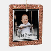 Eerste Kerstmis baby Keramisch Ornament (Rechts)