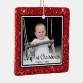 Eerste Kerstmis baby Keramisch Ornament (Rechts)