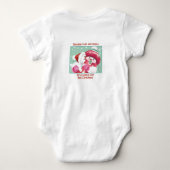 Eerste Kerstmis, Baby kleindochter. Cute Snowbie Romper (Achterkant)