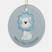 Eerste Kerstmis baby - Leeuw (baby boy) Keramisch Ornament (Links)