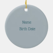 Eerste Kerstmis baby - Leeuw (baby boy) Keramisch Ornament (Achterkant)