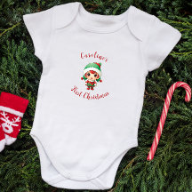 Eerste Kerstmis Baby Meisje Elf Gepersonaliseerd