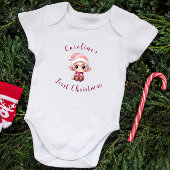 Eerste Kerstmis Baby Meisje Elf Gepersonaliseerd Romper