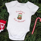 Eerste Kerstmis Baby Meisje Elf Gepersonaliseerd Romper