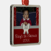 Eerste Kerstmis baby Metalen Ornament (Rechts)