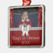 Eerste Kerstmis baby Metalen Ornament (Links)
