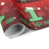 Eerste Kerstmis baby - op maat - Cadeaupapier (Rol Hoek)