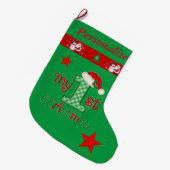 Eerste Kerstmis baby - op maat - Grote Kerstsok (Voorkant (Hangend))