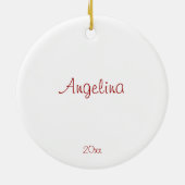 Eerste Kerstmis baby - Santa Hat Foto Ornament (Achterkant)