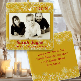 Eerste Kerstmis Baby Unisex dubbelzijdig Ornament