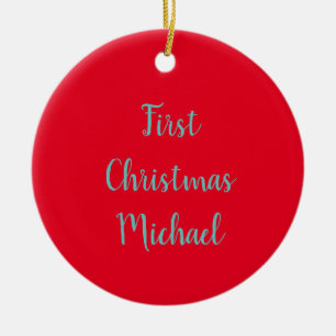 Eerste Kerstmis Baby Uw eigen foto Afbeelding Keramisch Ornament