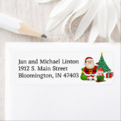 Eerste Kerstmis Baby's gepersonaliseerde retouradr Etiket (Insitu)