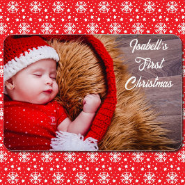 Eerste Kerstmis Baby's Personaliseer Fotocadeau 4x Magneet