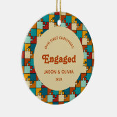 Eerste Kerstmis Betrokken  Puzzel Foto Keramisch Ornament (Rechts)