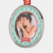 Eerste Kerstmis bruiloft Keepsake Foto Ornament (Links)