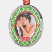 Eerste Kerstmis bruiloft Keepsake Foto Ornament (Links)