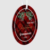 Eerste Kerstmis Custom Branded van grootouder Ornament (voorkant)
